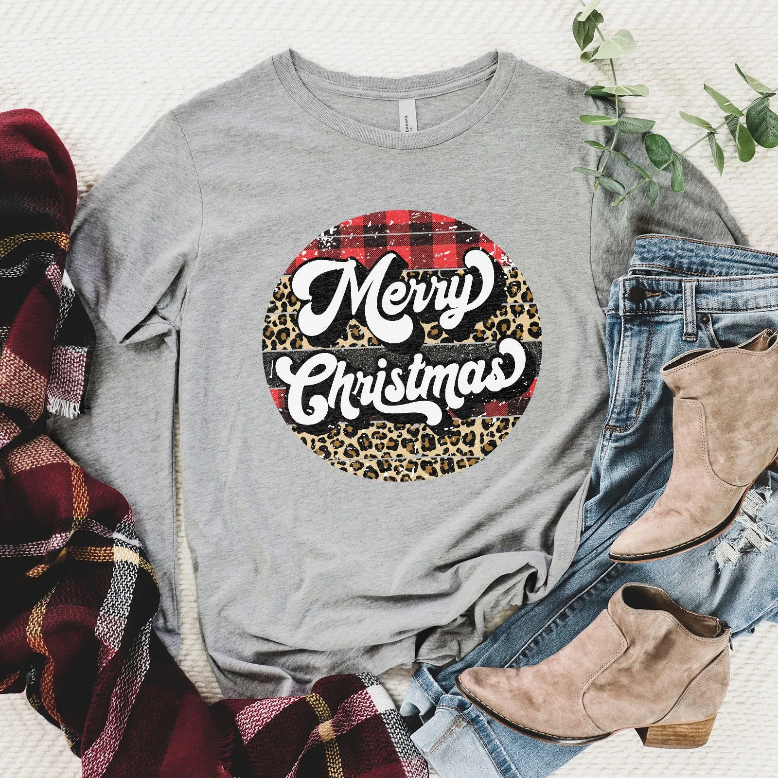 Merry Christmas - Retro Long Sleeve