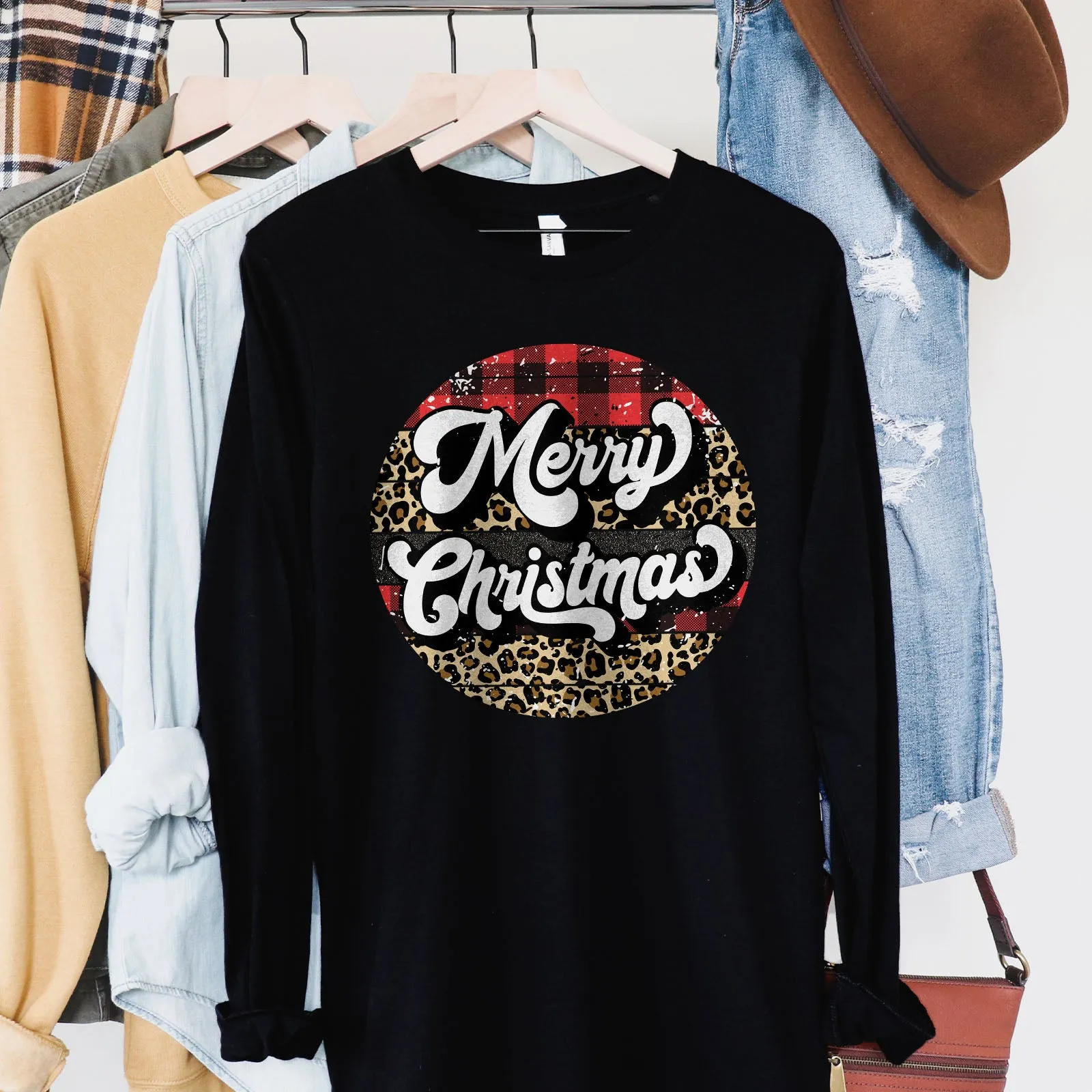 Merry Christmas - Retro Long Sleeve