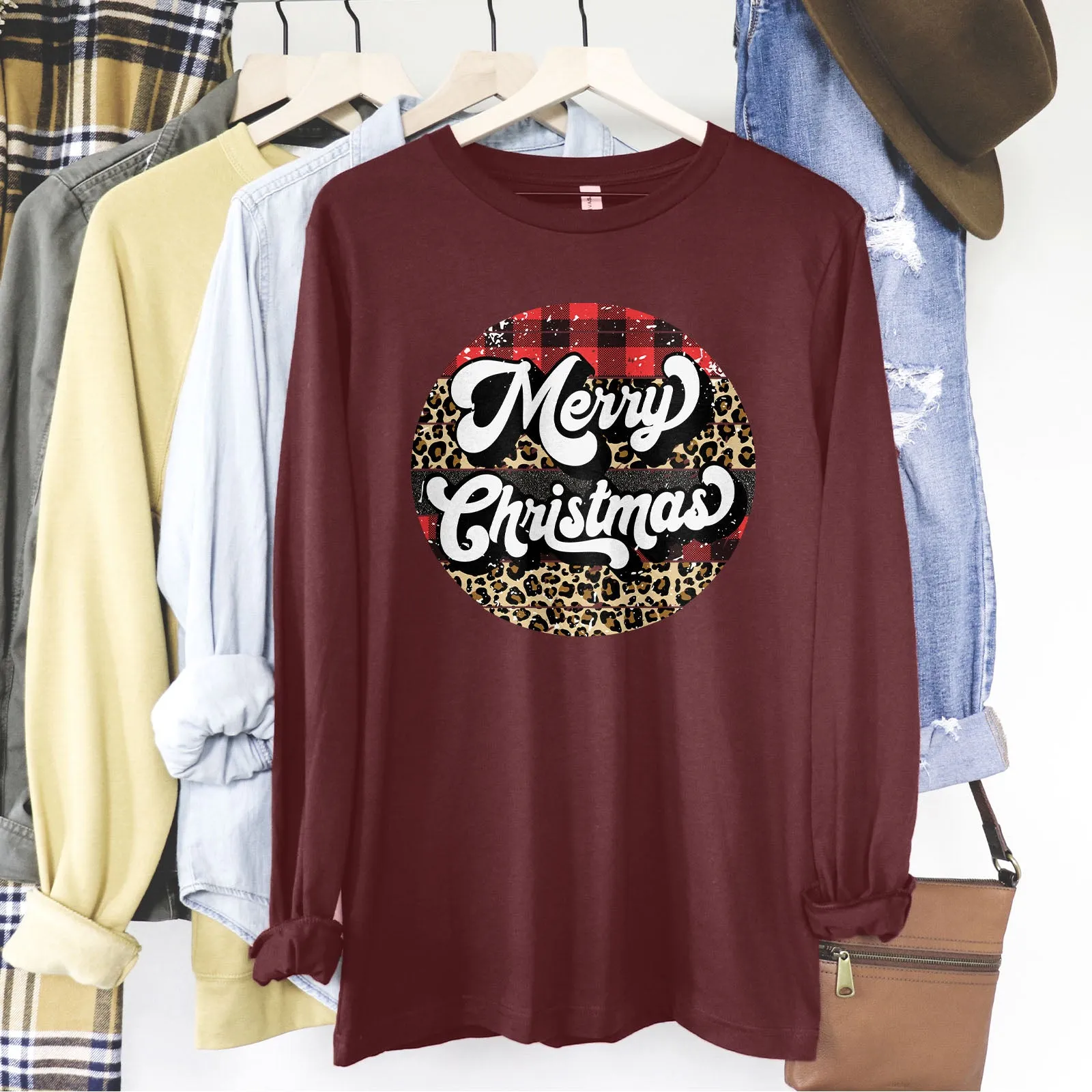 Merry Christmas - Retro Long Sleeve