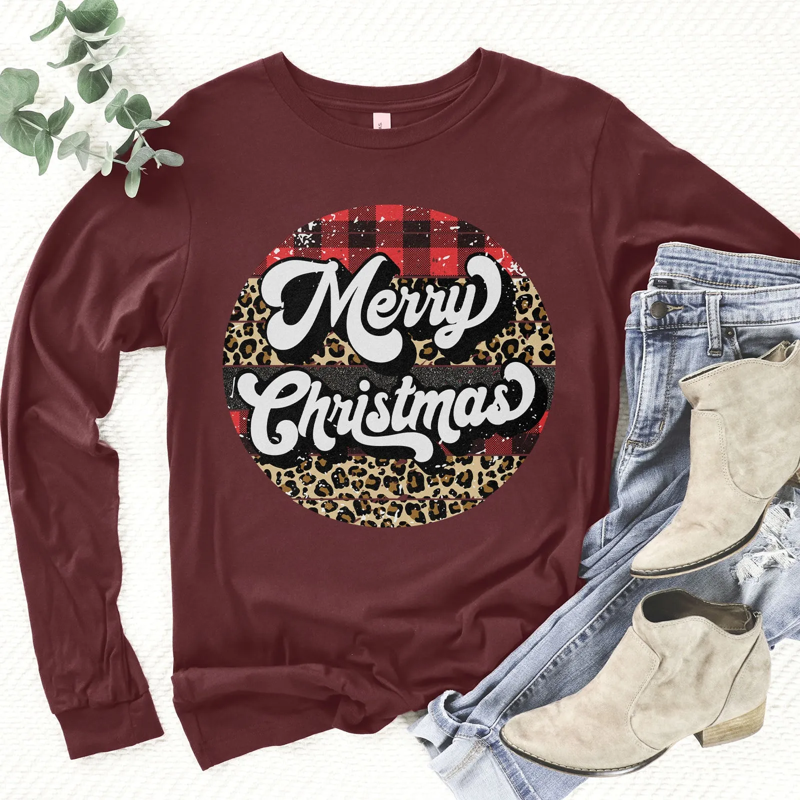 Merry Christmas - Retro Long Sleeve