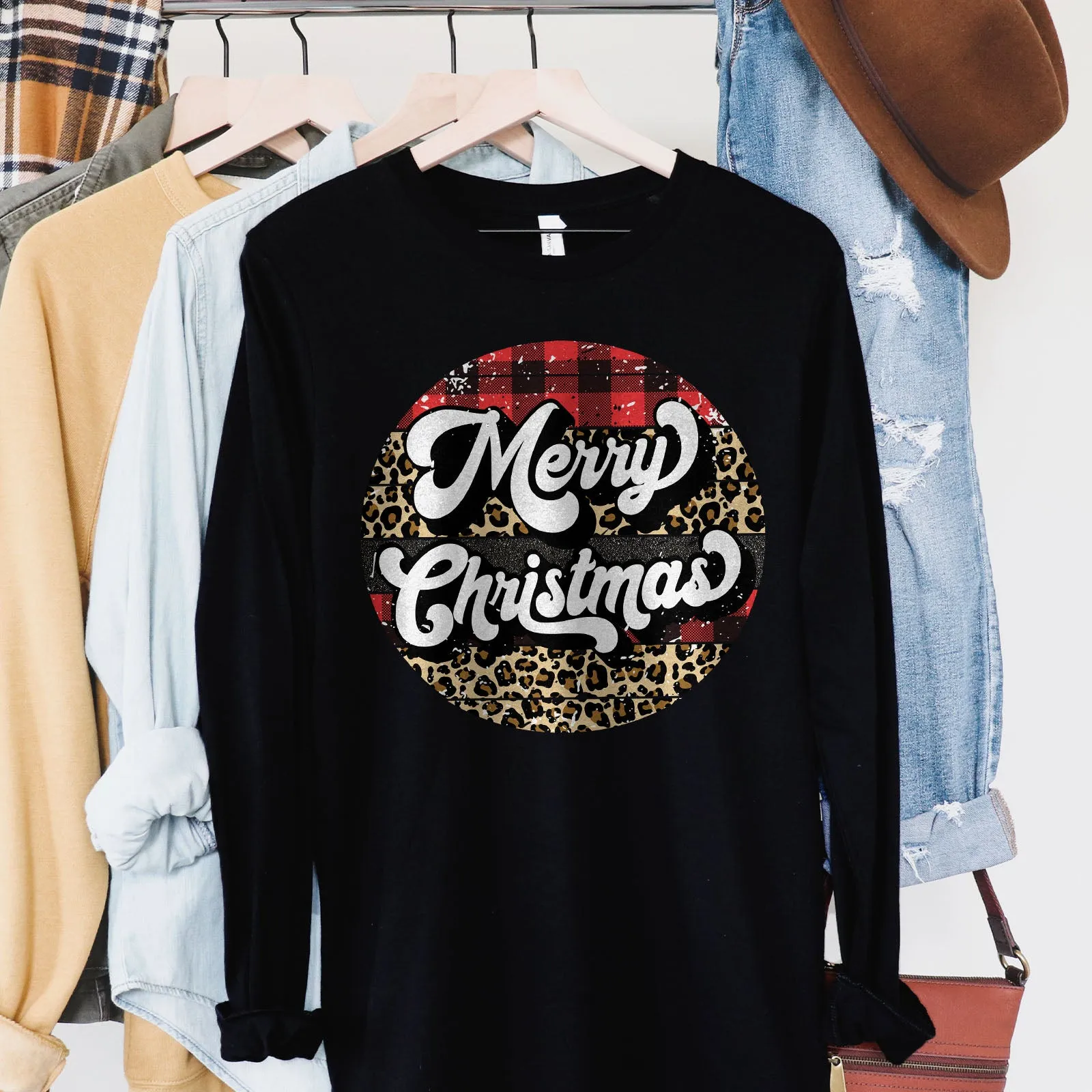 Merry Christmas - Retro Long Sleeve