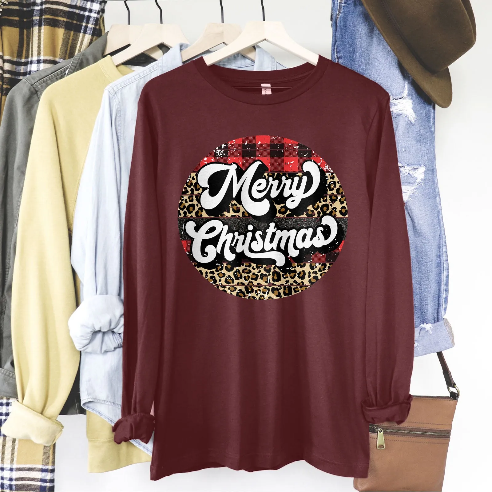 Merry Christmas - Retro Long Sleeve