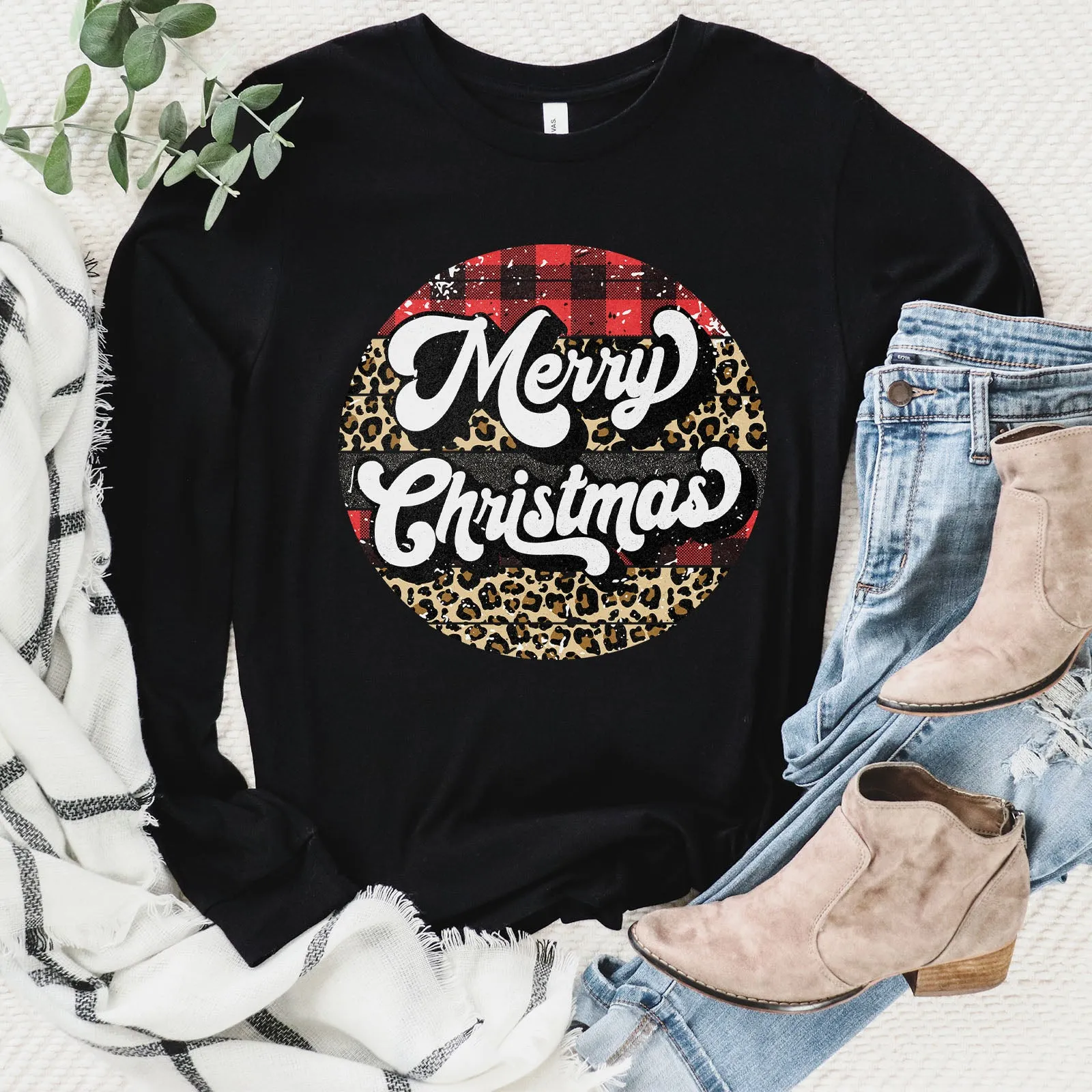 Merry Christmas - Retro Long Sleeve