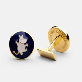 Moomin Cufflinks Dancing Moomintroll Blue - Skultuna