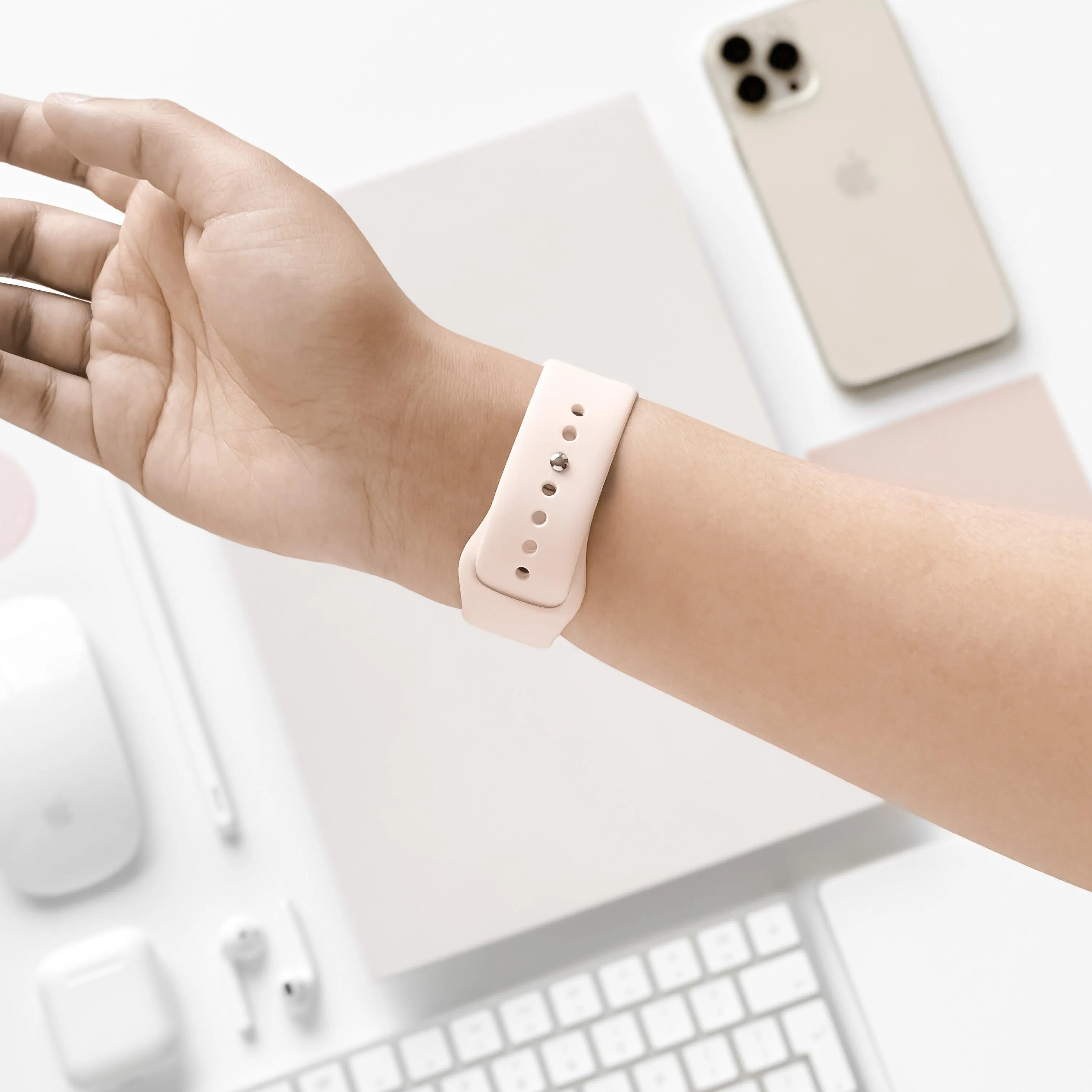 NAKD Apple Watch Strap - Almond White