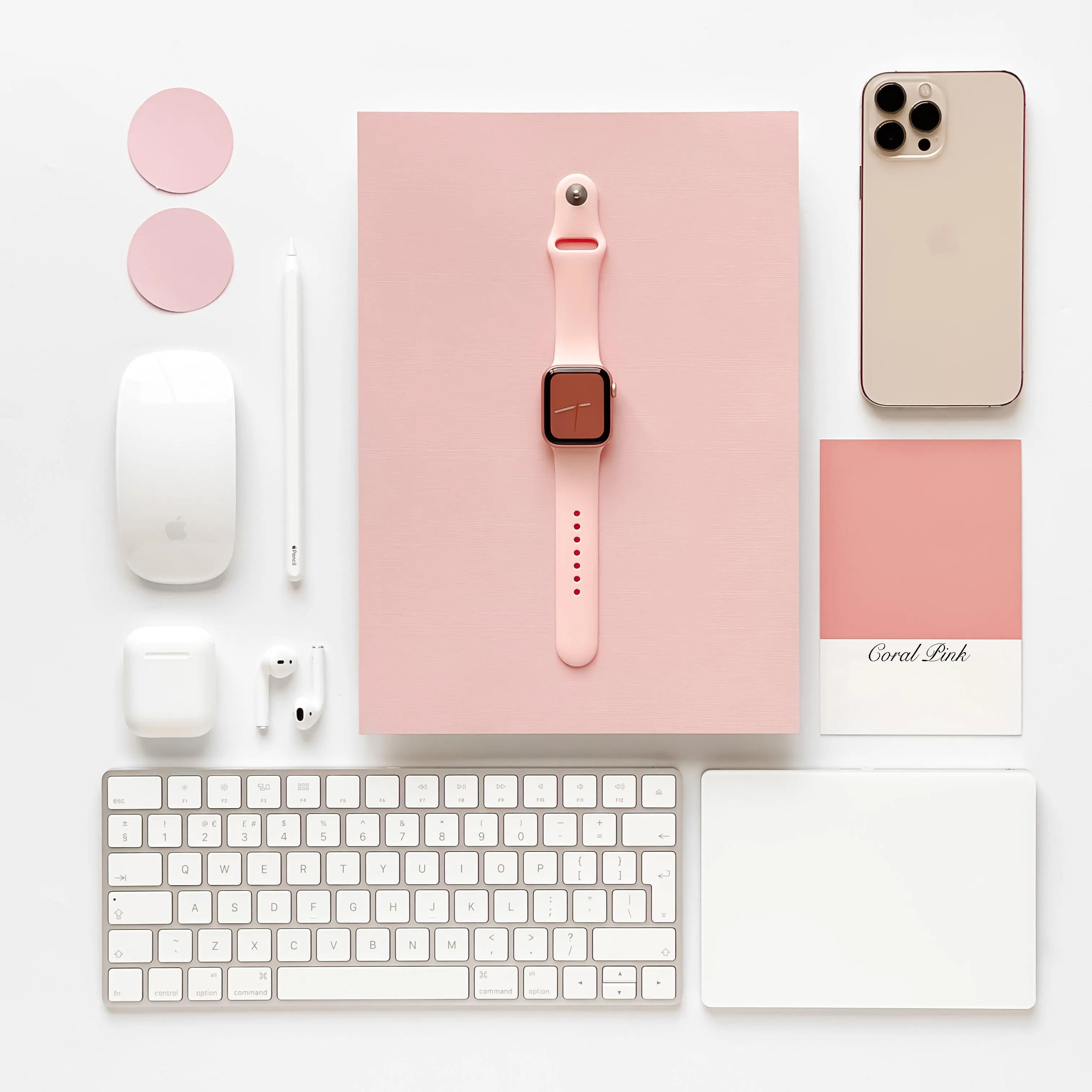 NAKD Apple Watch Strap - Coral Pink