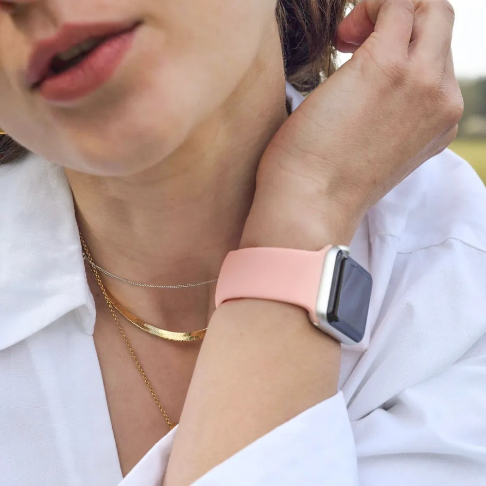 NAKD Apple Watch Strap - Coral Pink