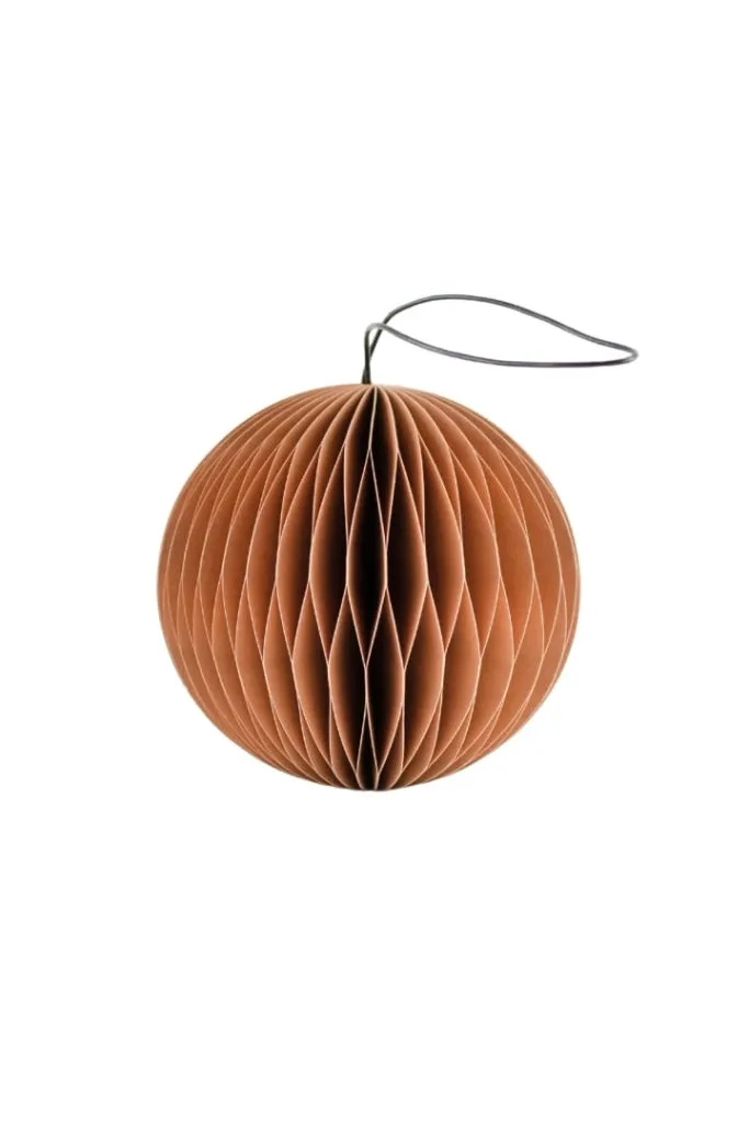 Nordic Rooms - Christmas Ornament - Paper Sphere - 8.5cm - Clay