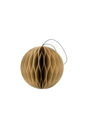 Nordic Rooms - Christmas Ornament - Paper Sphere - 8.5cm - Flaxseed