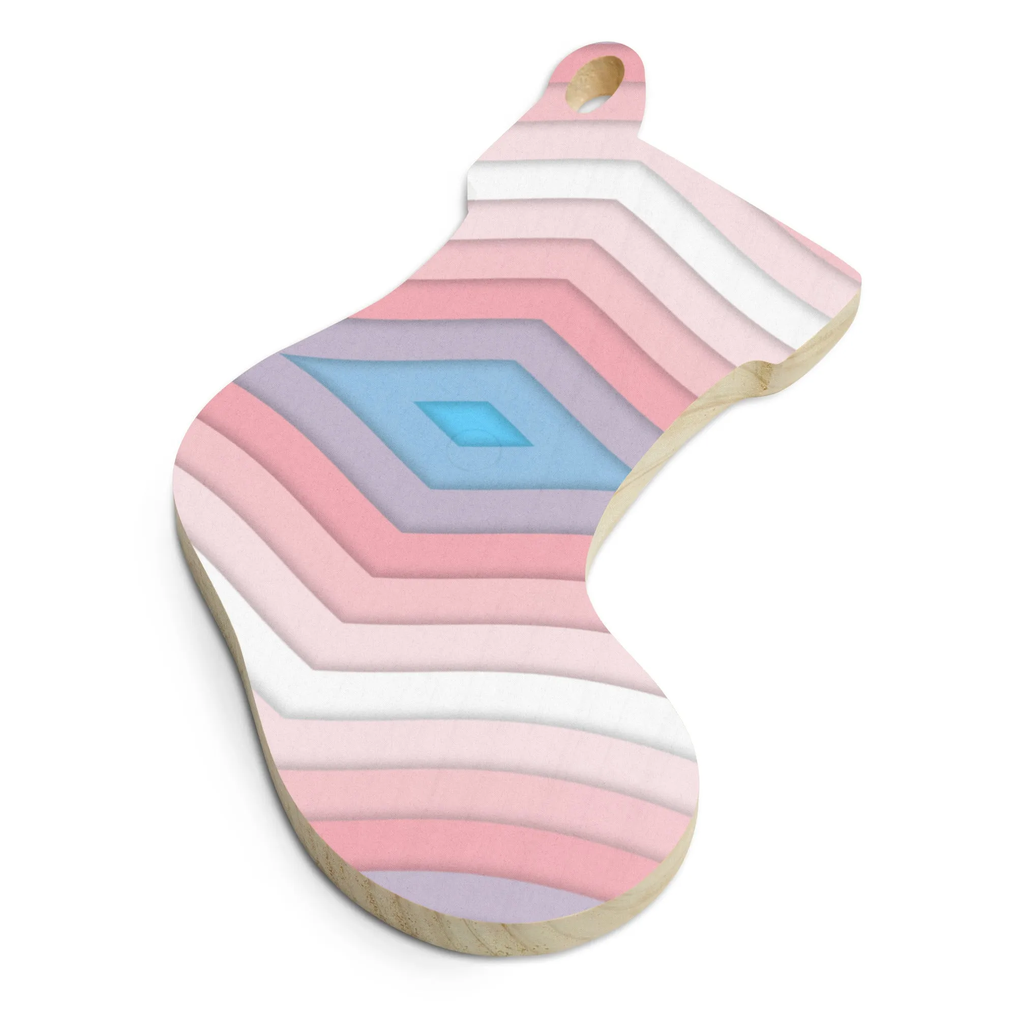 Pastel Wave Wooden ornaments - Personalized