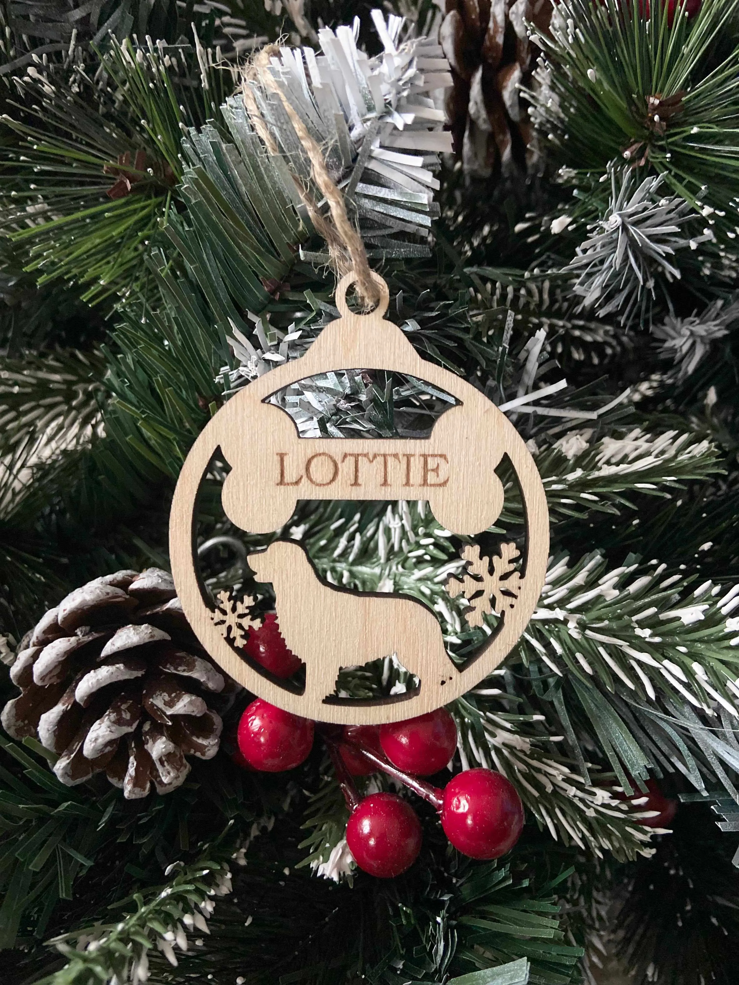 Personalised Dog Christmas Tree Ornaments