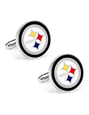 Pittsburgh Steelers Officially Licensed Cufflinks - Enamel Detail - Bullet Back