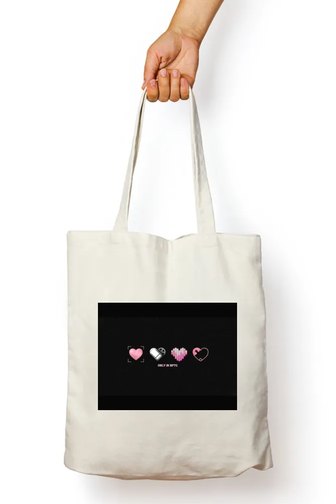 Pixel Hearts Anime Tote Bag