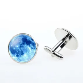 Planet Time Gemstone French Swank Cufflinks