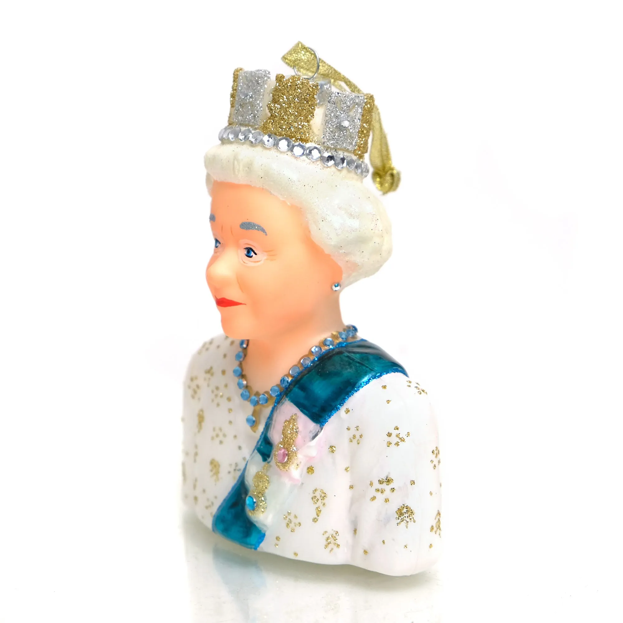 Queen Elizabeth Glass Ornament