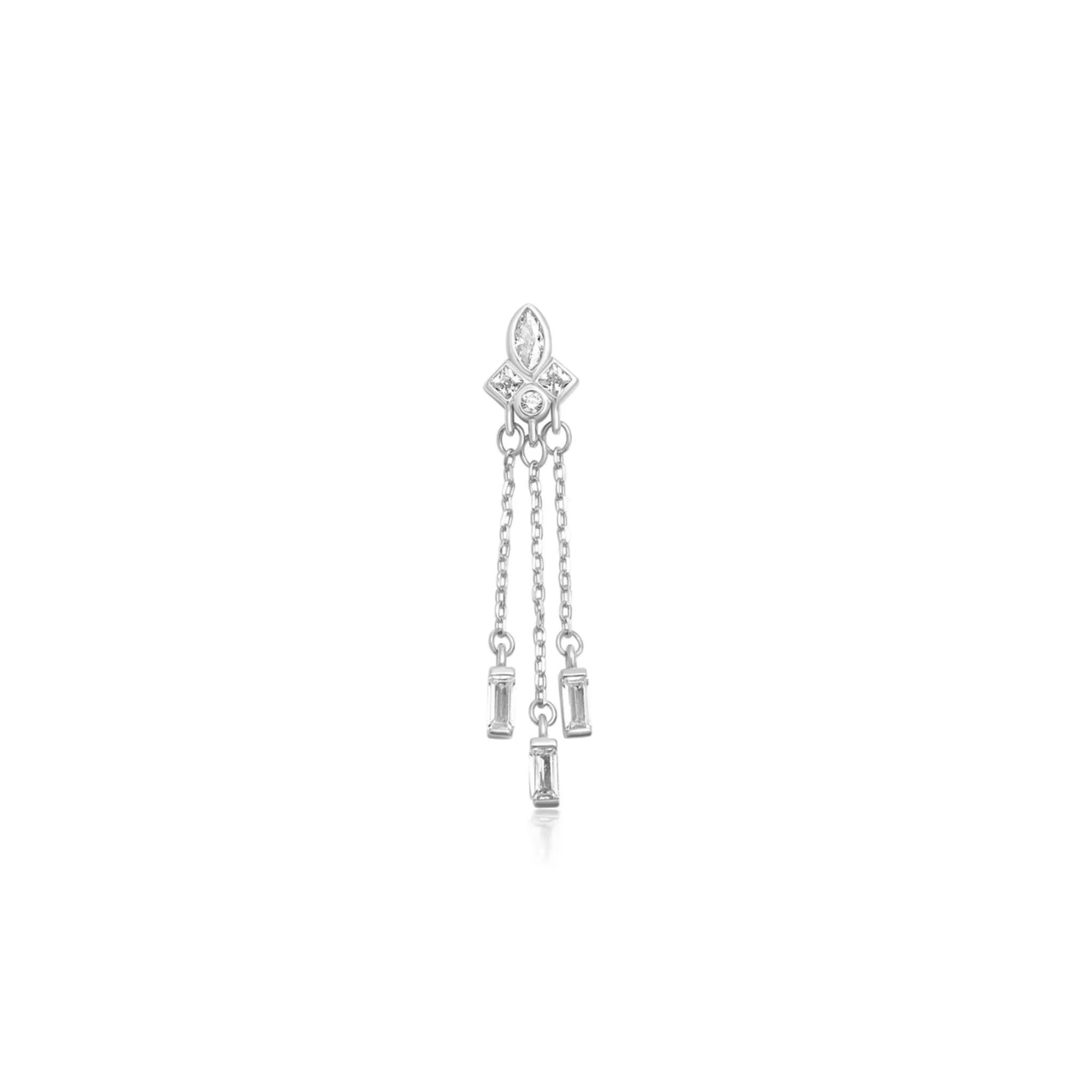 Retro Fringed Stud Earring