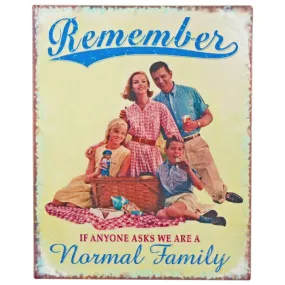 Retro Remember Family Wall Sign