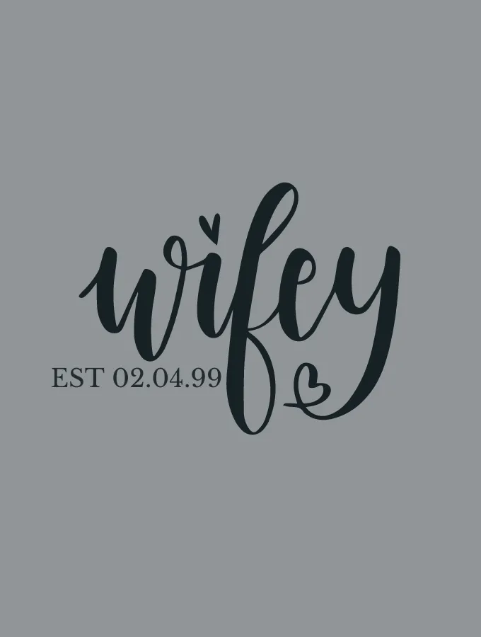 RETRO WIFEY HOODIE - GREY