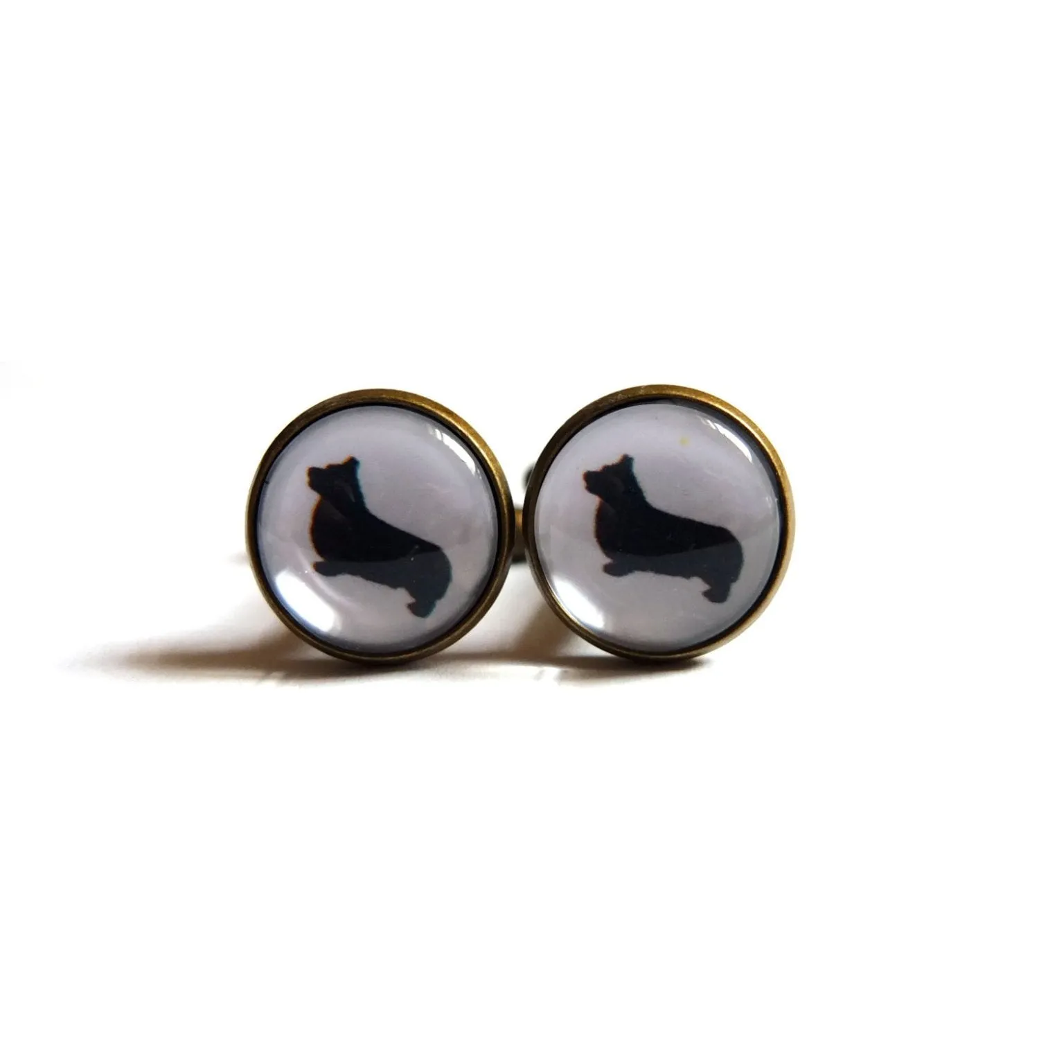 Silhouette Corgi Cufflinks