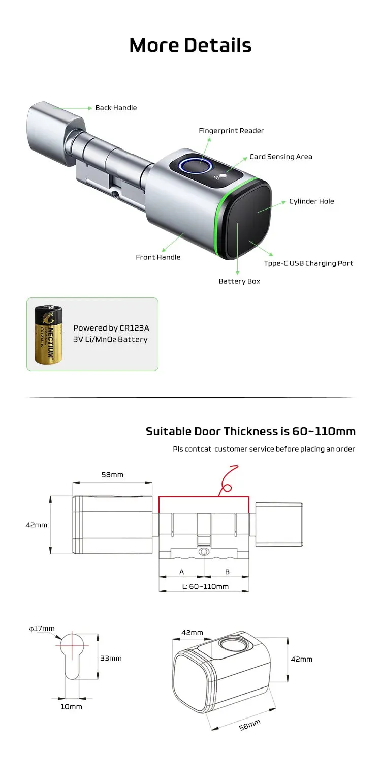 Smart Door Lock Electronic with Alexa Google Home