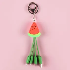 Summer cartoon charging watermelon keychain