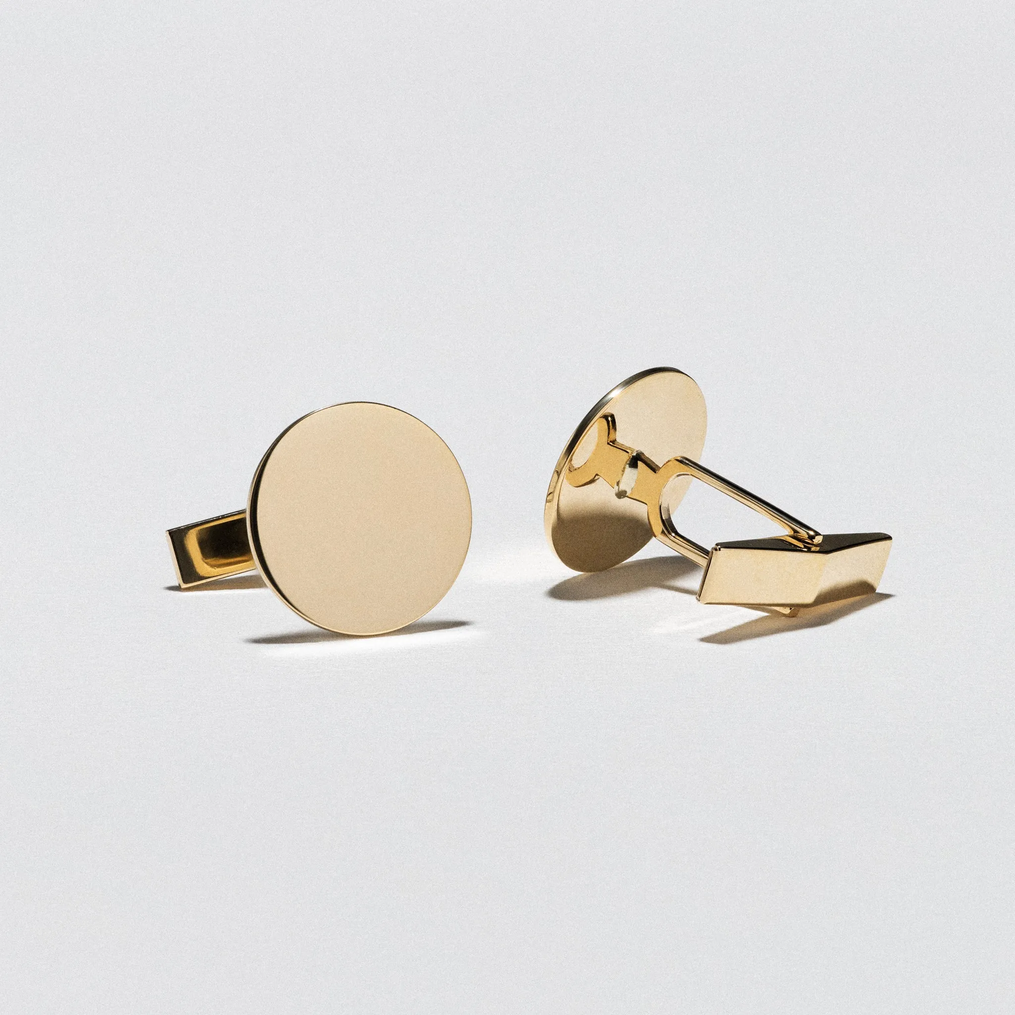 Yellow Gold Custom Cufflinks - Polished